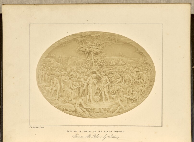 The Baptism of Christ from a Bas-Relief by Justin