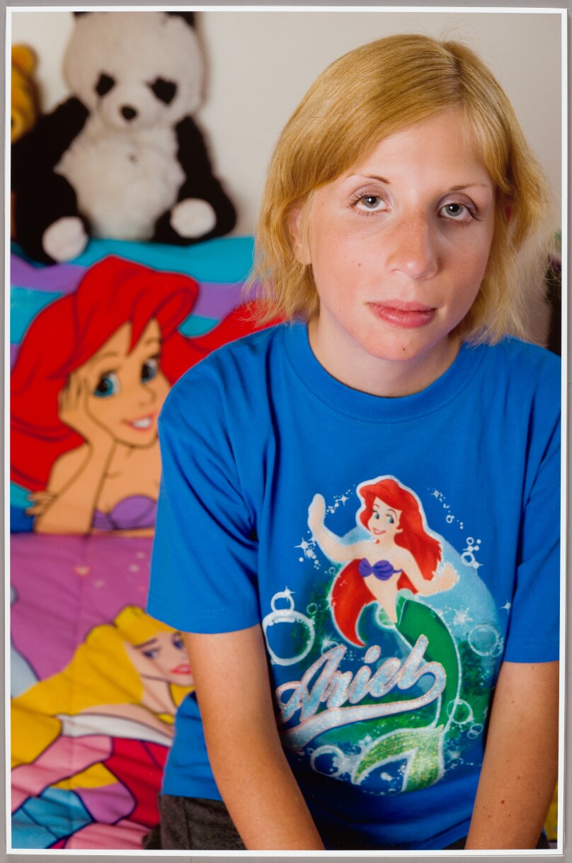 Anorexia patient Melissa, 23, wears an Ariel T- shirt in her room at the Renfrew Center, Coconut Creek, Florida, 2005
