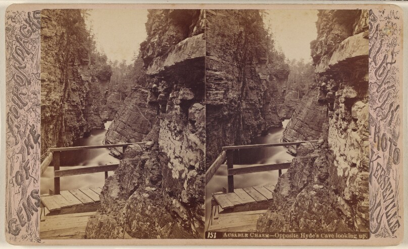 Ausable Chasm - Opposite Hyde's Cave looking up.
