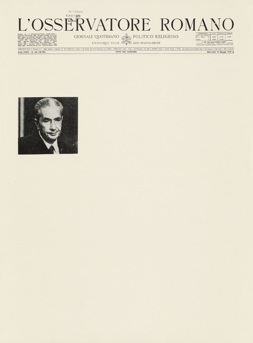 Osservatore Romano, March 17 - May 10, 1978 (Detail)