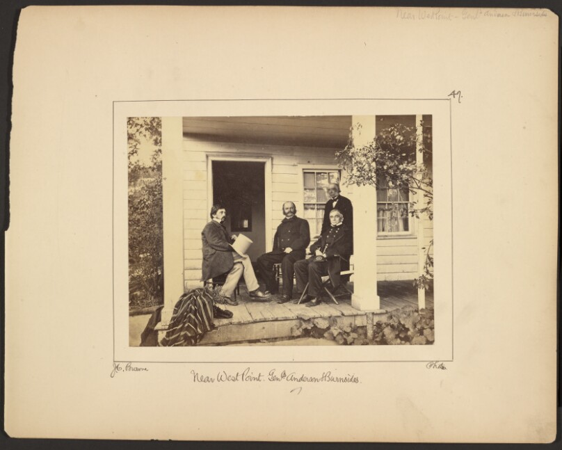 Near West Point. Generals Anderson & Burnsides