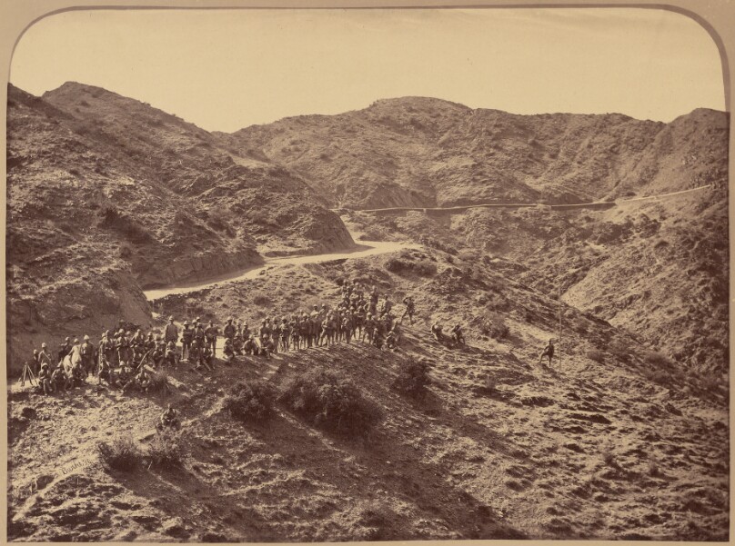 Ascent in the Pass, showing Mackeson's causeway and approach
