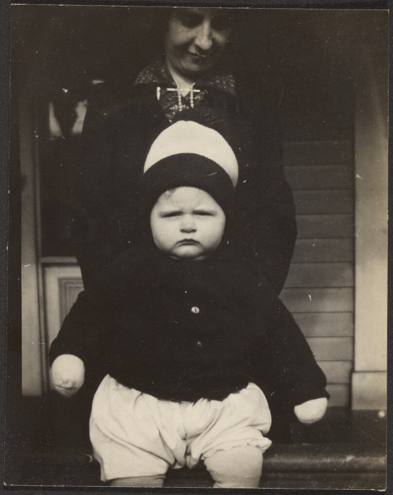[A baby in winter apparel]