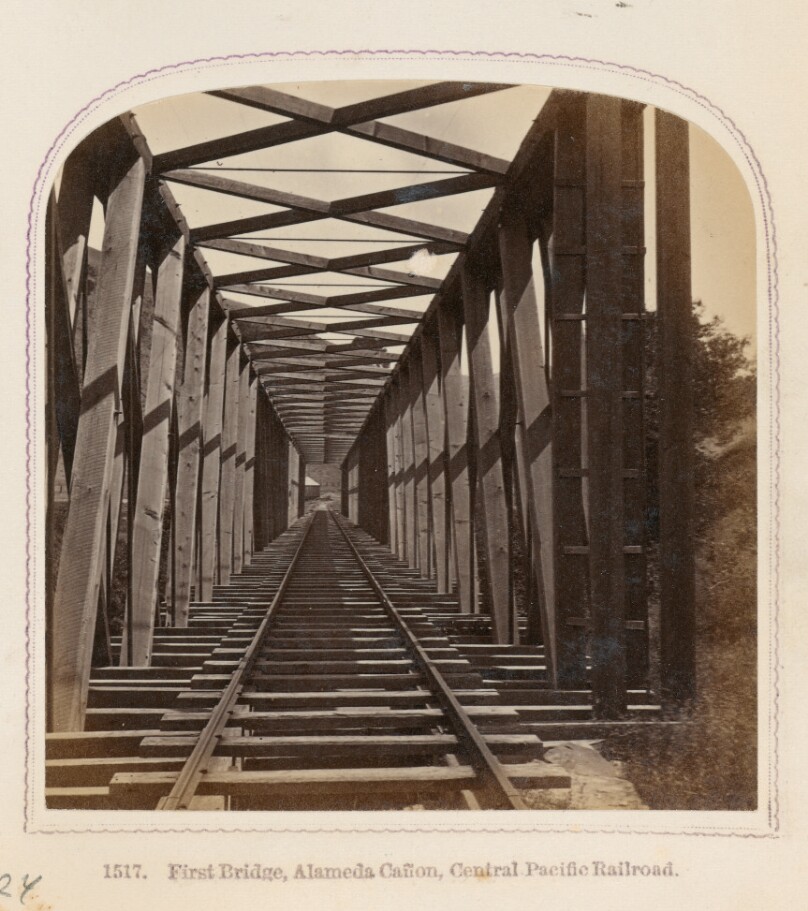 First Bridge, Alameda Cañon, Central Pacific Railroad