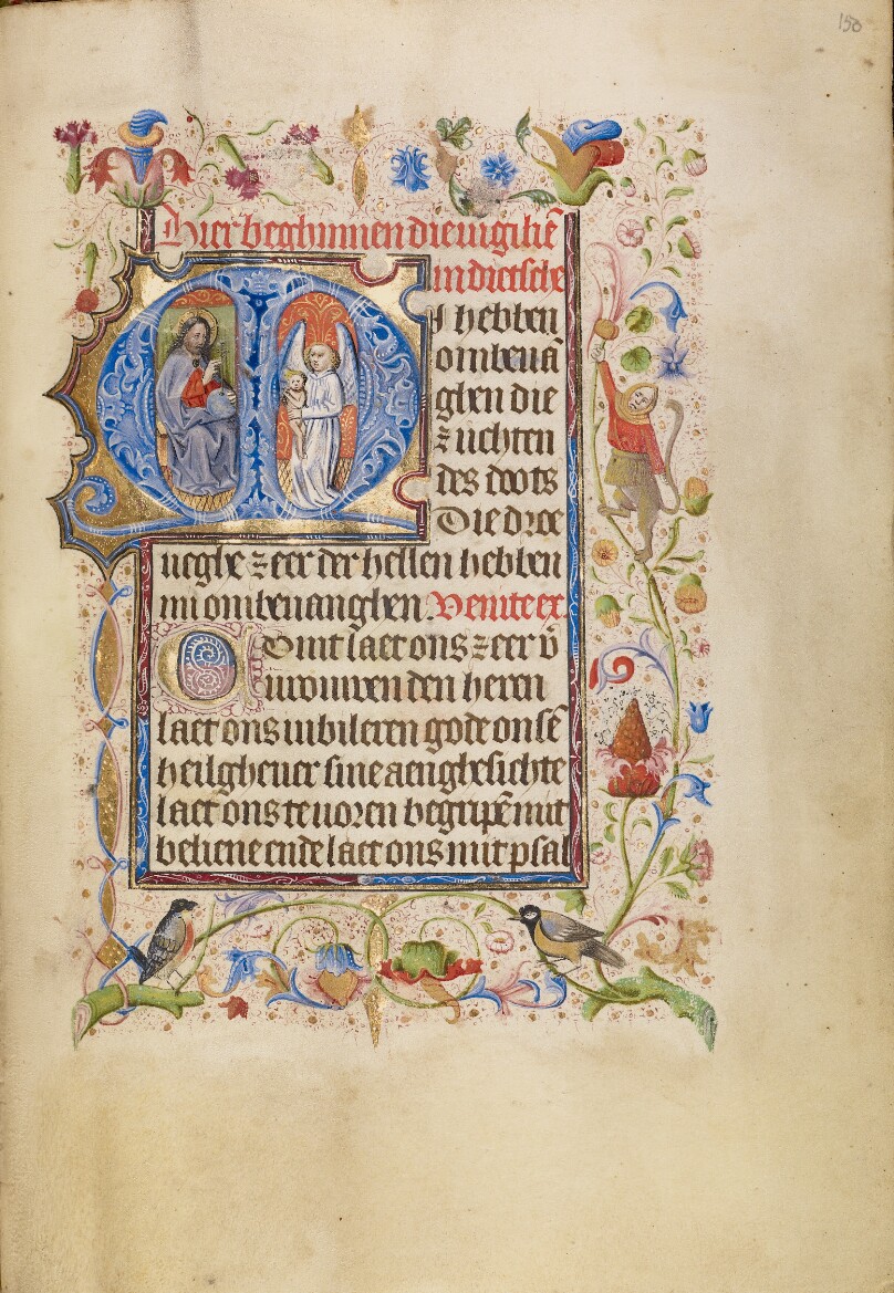 Initial M: An Angel Presenting a Soul to Christ as Judge