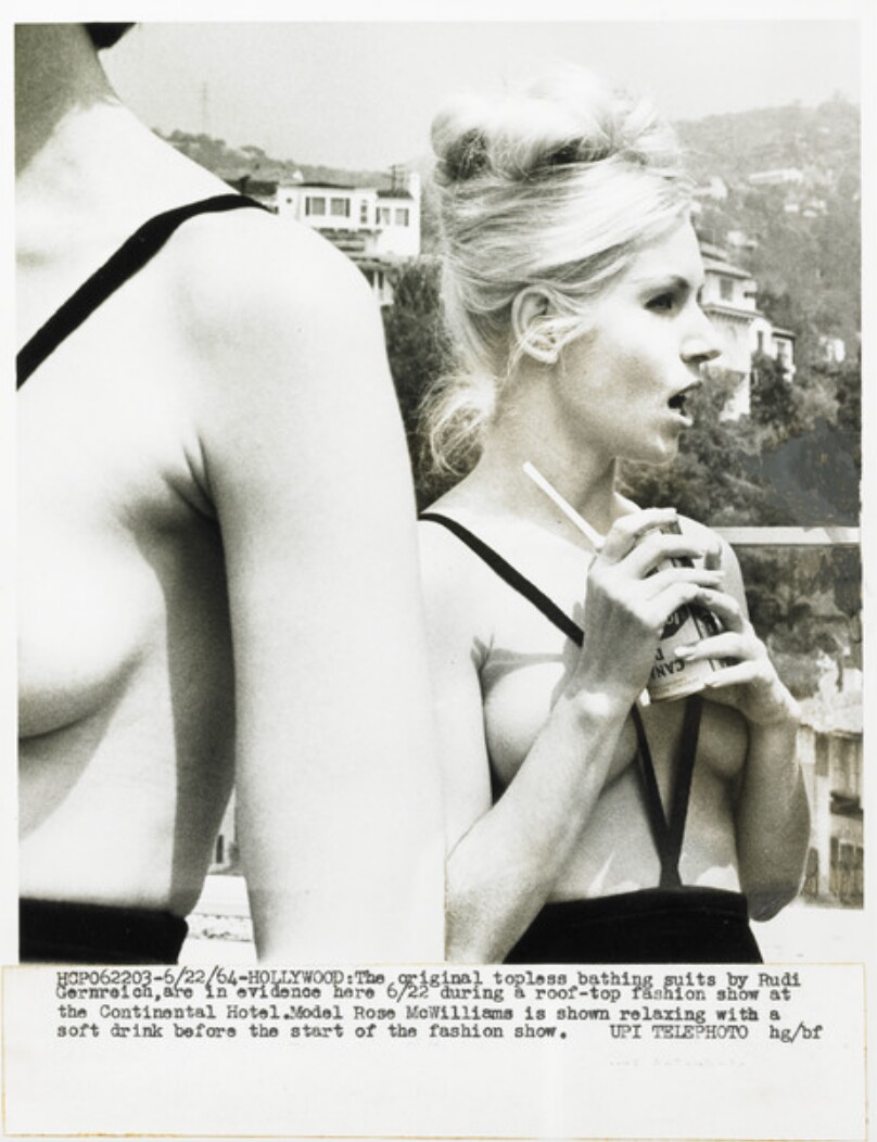 Topless bathing suit models, Hollywood