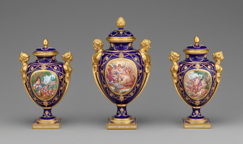 Garniture of Three Vases (vases des âges)