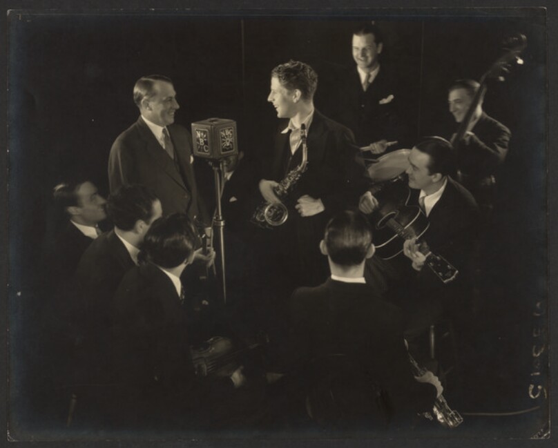 [Rudy Vallée and Graham McNamee at the Bozart]