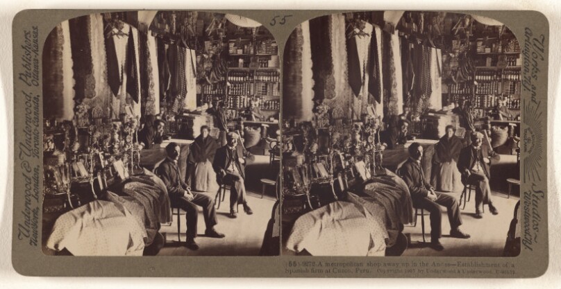 A metropolitan shop away up in the Andes - Establishment of a Spanish firm at Cuzco, Peru.
