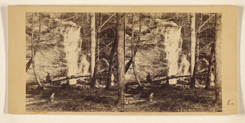 Hills and Dales of New England. At Springfield, Vermont. Tower's Little Niagara...The whole fall is near 60 feet.