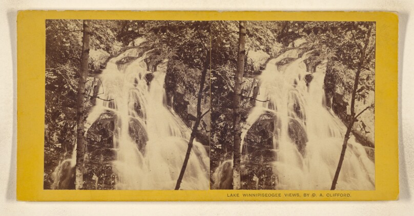 [View of a fall at Lake Winnipiseogee]
