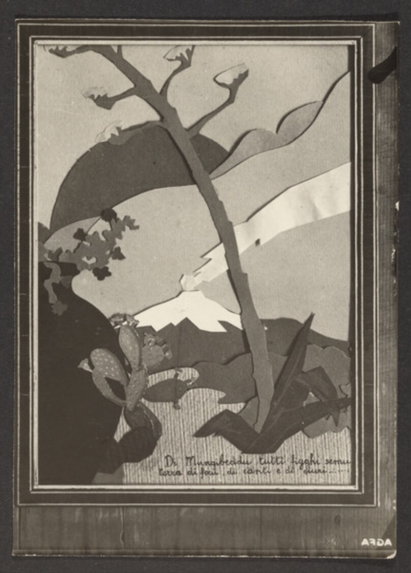 [Mountain and tree collage]