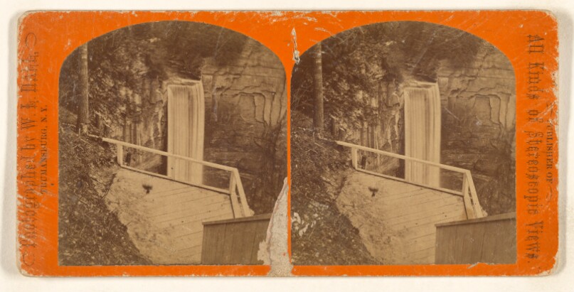 Taughanic Falls, N.Y. Main Fall, from the Platform on S. side.