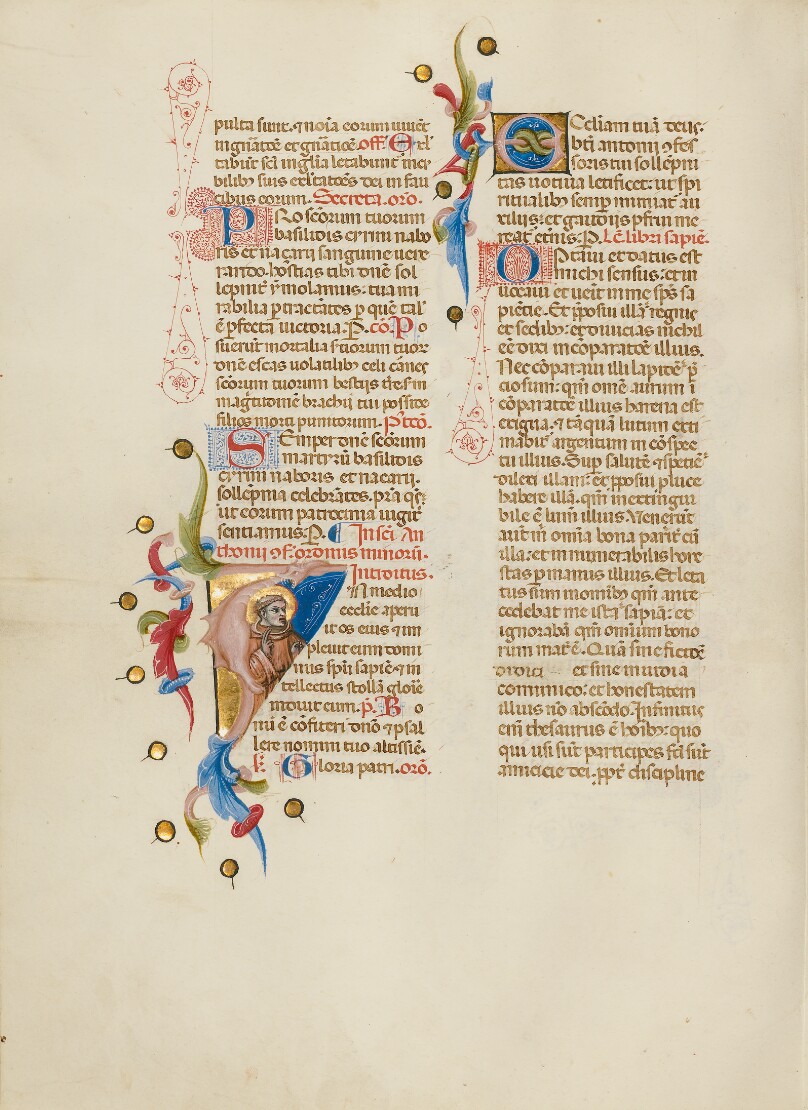 Initial I: Saint Anthony of Padua