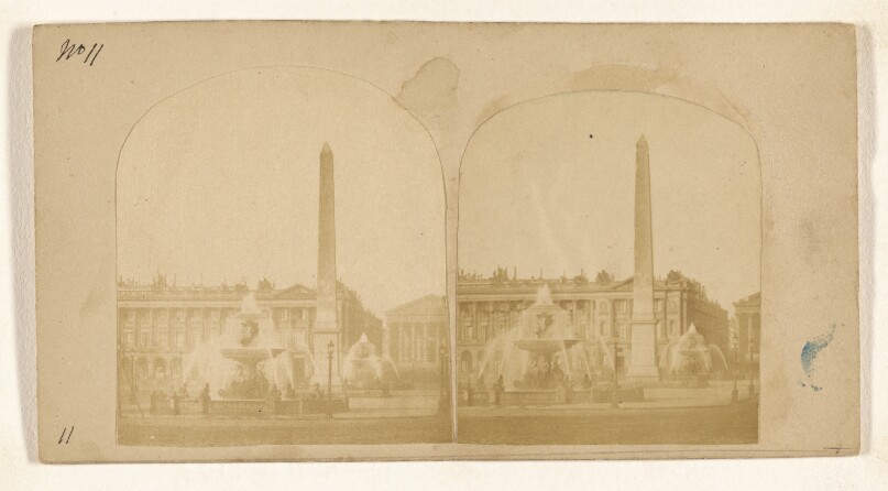 [Place de la Concorde. - Obelisk de Luxor. Fountains: La Madeleine &c.]