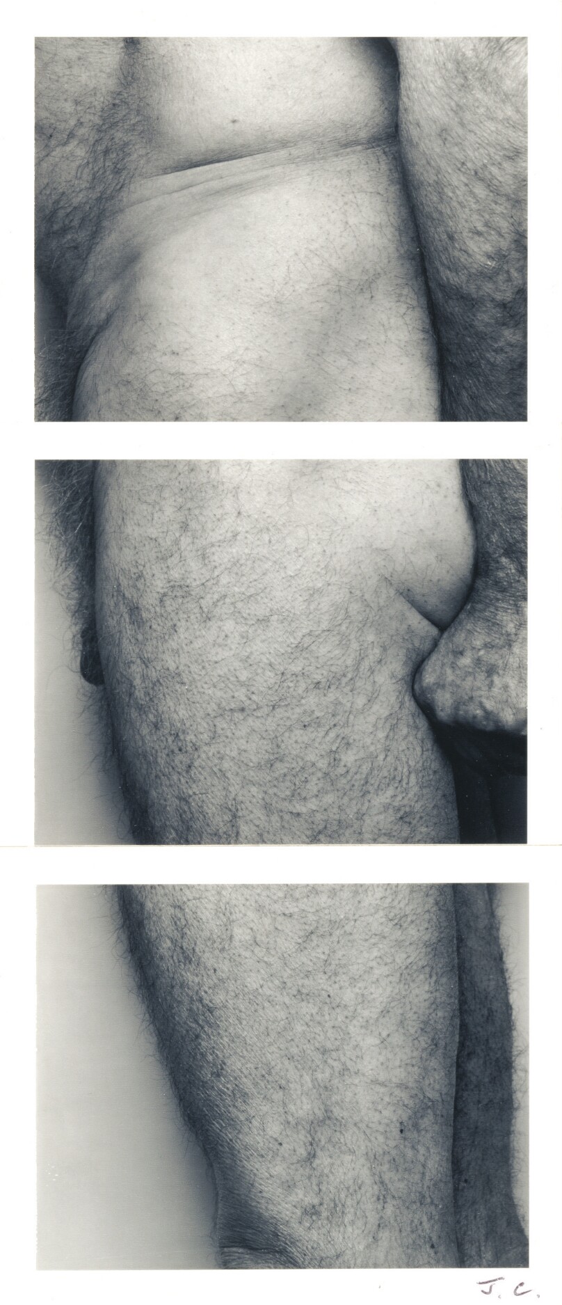 Standing Figure, Side View, Three Panels, no. 3