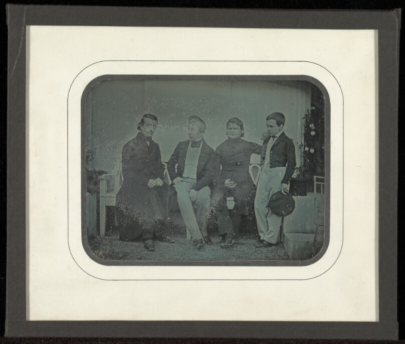 [Group portrait of four members of the Circle of Eynard-Lullin]