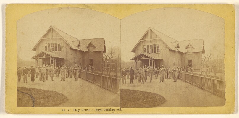 Play House. - Boys coming out. [Rectory School Views, Hamden, Conn.]