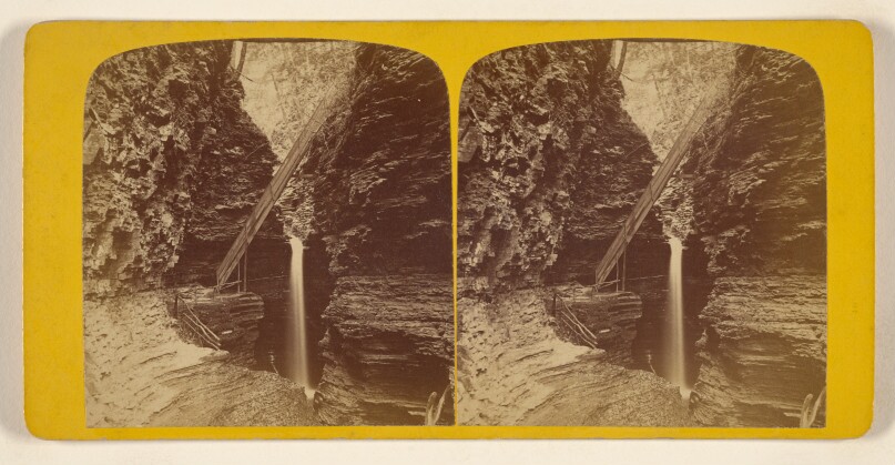 Cavern Cascade and Long Staircase. [Watkins Glen, N.Y.]