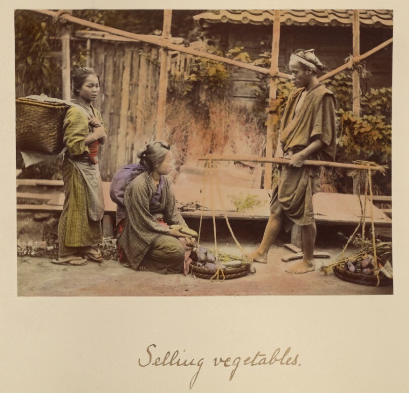Selling vegetables