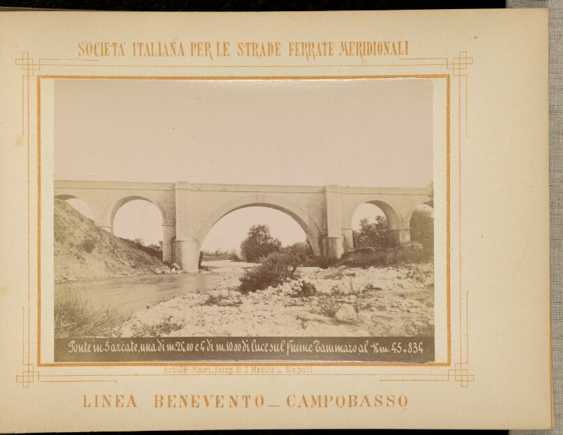 Ponte in 5 arcate, una di metri 24.00 e 4 di metri 10.00 di luce sul fiume Tammaro al chilometro 45 + 834