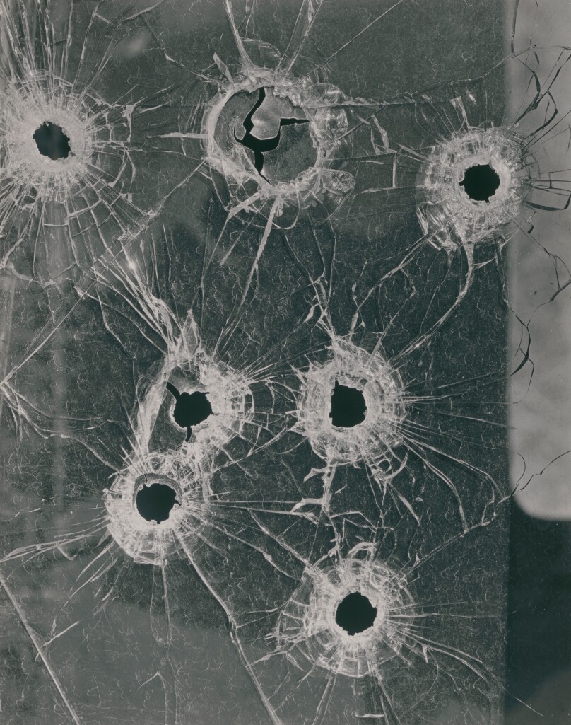 Windshield with Bullet Holes