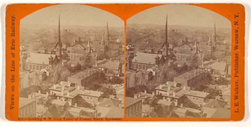 Looking N.W. from Tower of Powers' Block, Rochester.