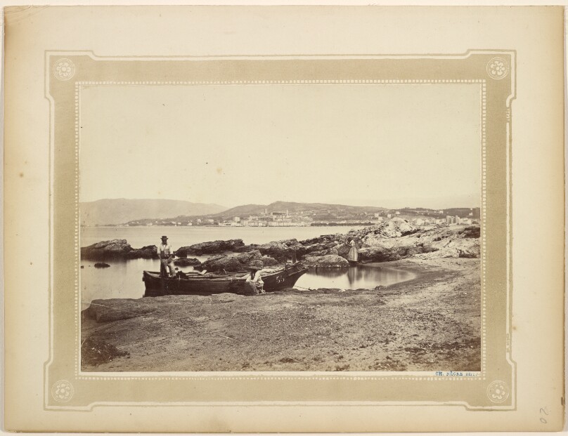 [Cannes Landscape: Boat with Three Figures]
