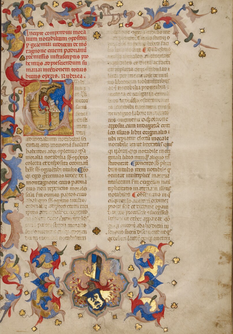Initial U: Bust Portrait of Jeremias de Montagnone