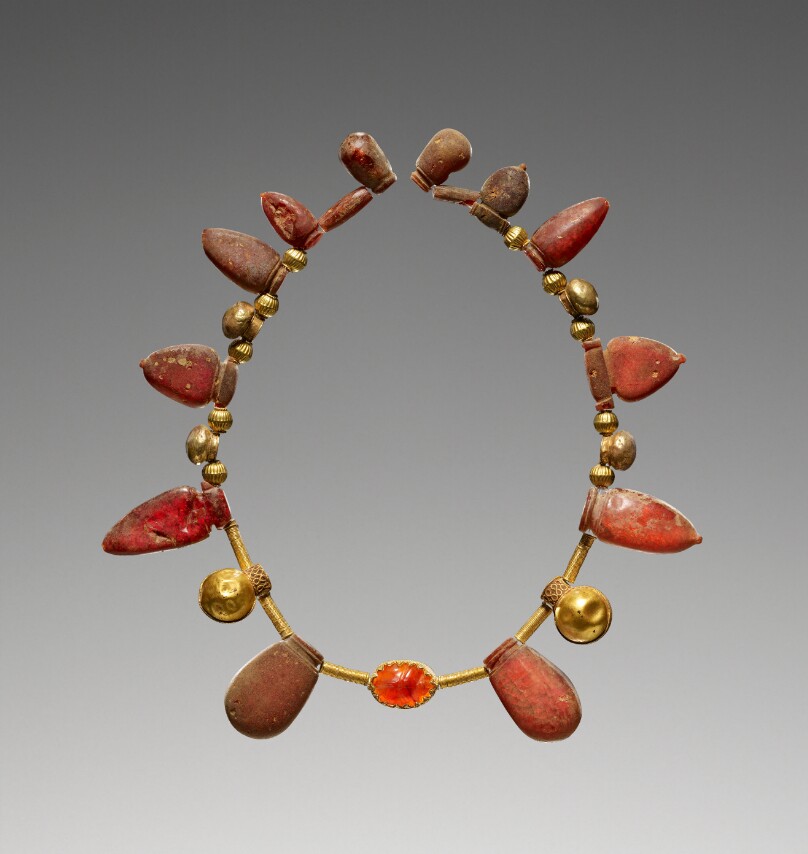 Pendant Necklace with an Engraved Gem