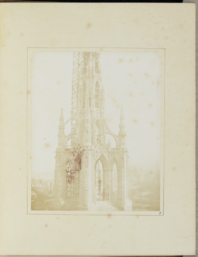 Sir Walter Scott's Monument, Edinburgh; as it appeared when nearly finished, in October 1844.