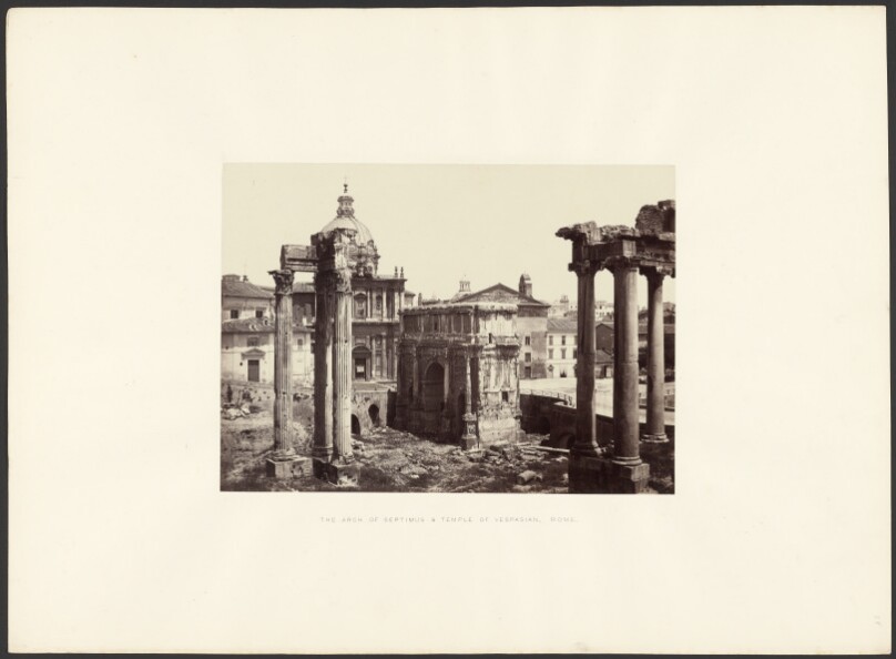 The arch of Septimus and temple of Vespasian, Rome