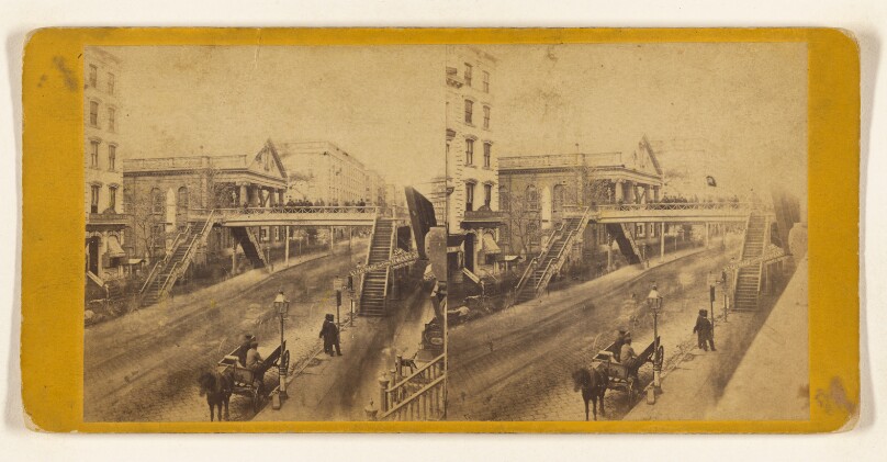 The Broadway Bridge, including St. Paul's Church and the Astor House. [New York City]