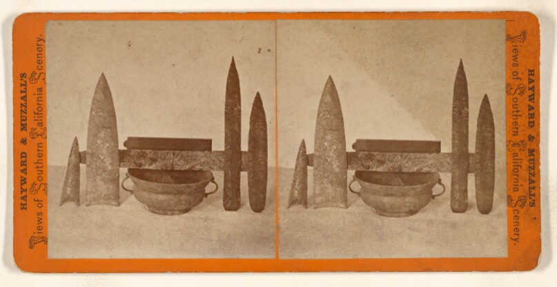 [Indian arrow heads and bowl]