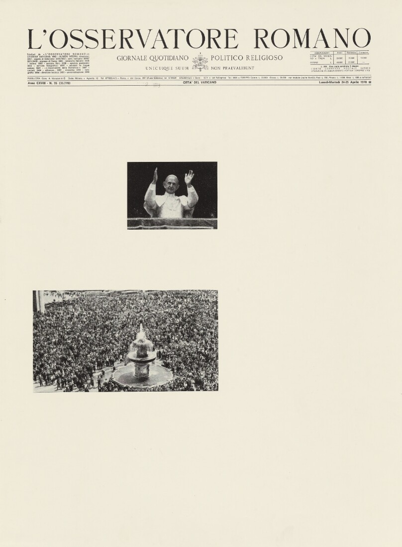 Osservatore Romano, March 17 - May 10, 1978 (Detail)