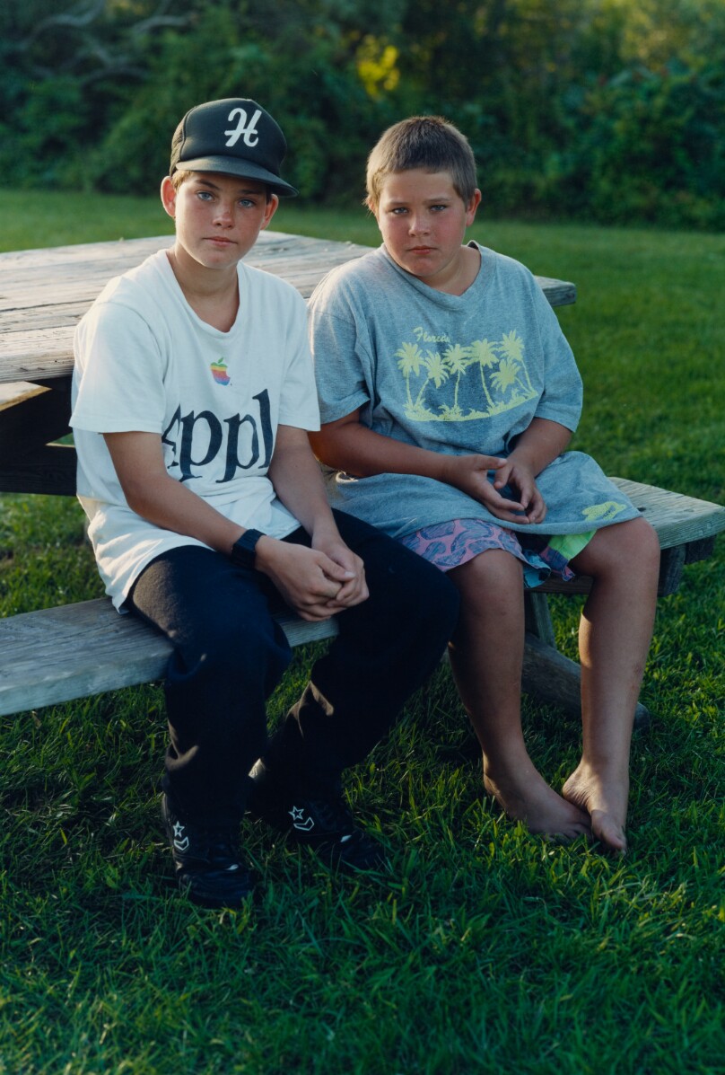 Untitled (Two Boys Sitting on a Bench)