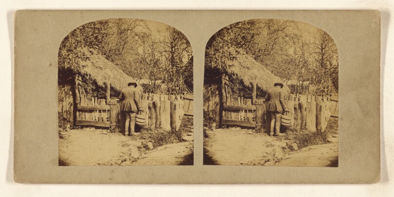 Scenes in Our Village. John Sims at his Pigstye.