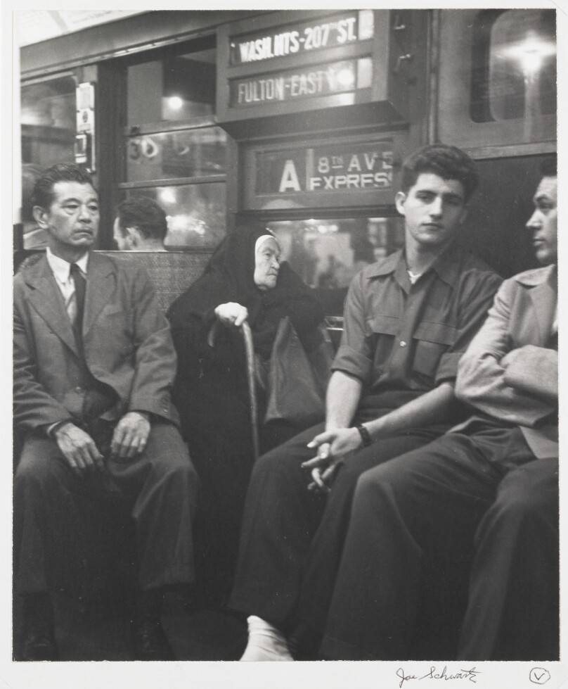 Elder Sister on "A" Train, New York City