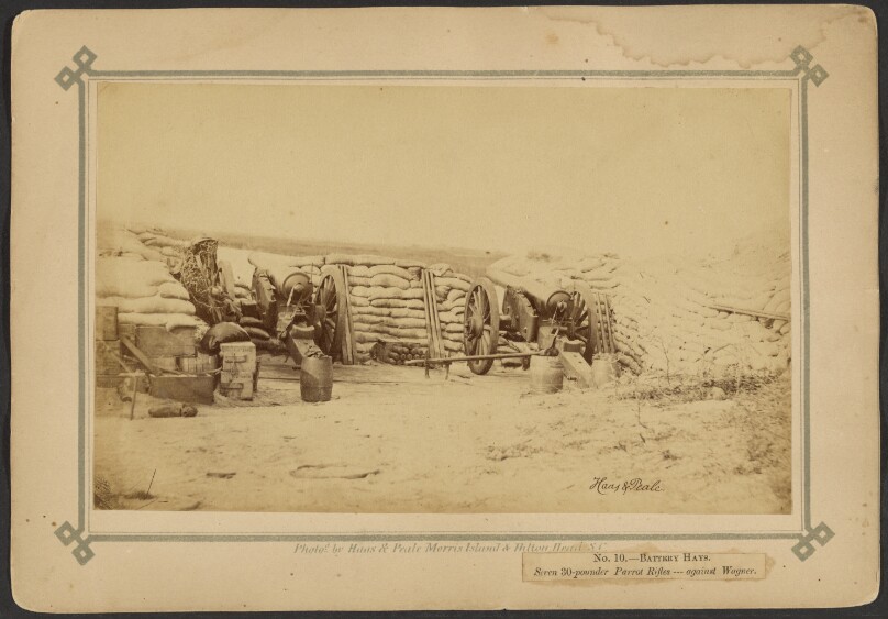 Battery Hays, Seven 30-pounder Parrot Rifles - against Wagner