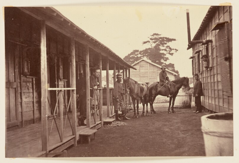 View of military camp