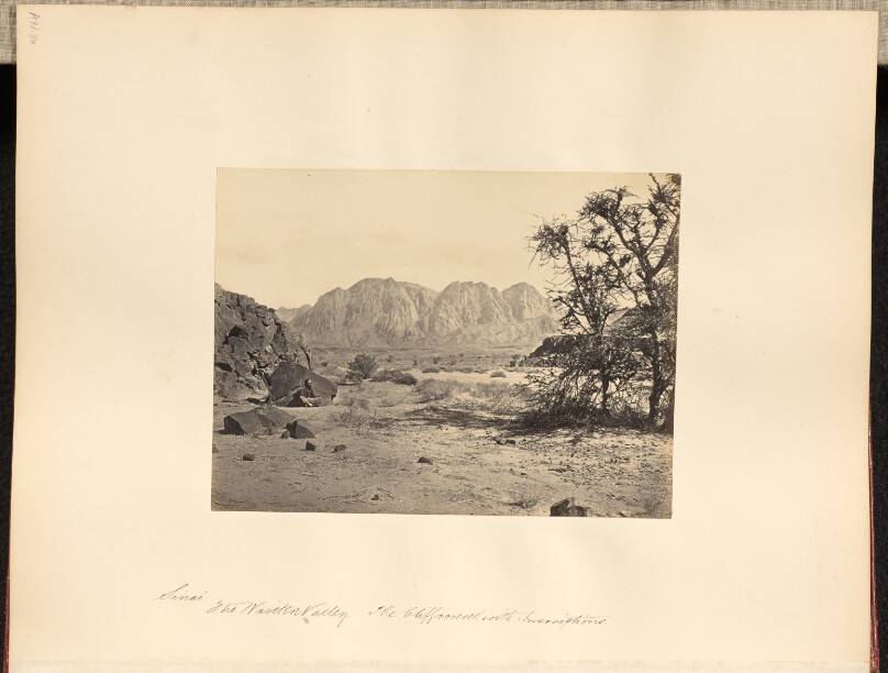 Sinai, The Written Valley. The cliff covered with inscriptions.