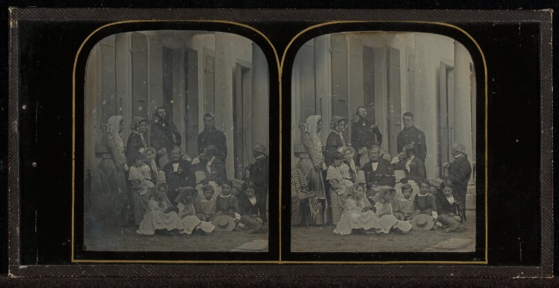 [Group portrait of fourteen members of the Circle of Eynard-Lullin]