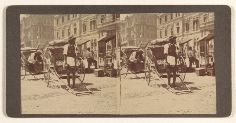 Rickshaws on Market Square, Johnannesburg (recto); The joy of Fatherhood. (verso)
