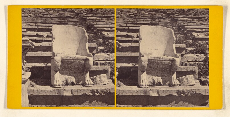 Athens - Theatre of Bacchus. State Chair.