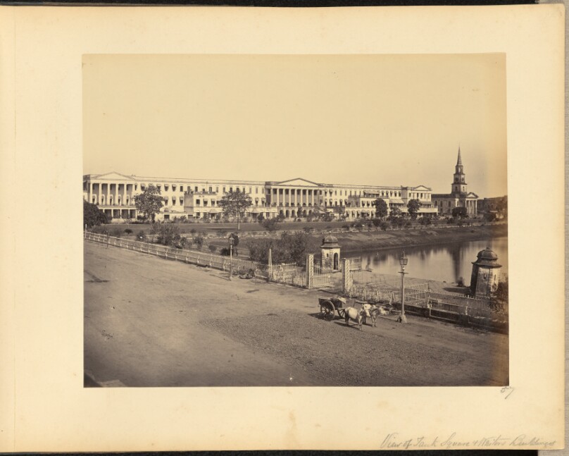 View of Tank Square and Writers [sic] Buildings