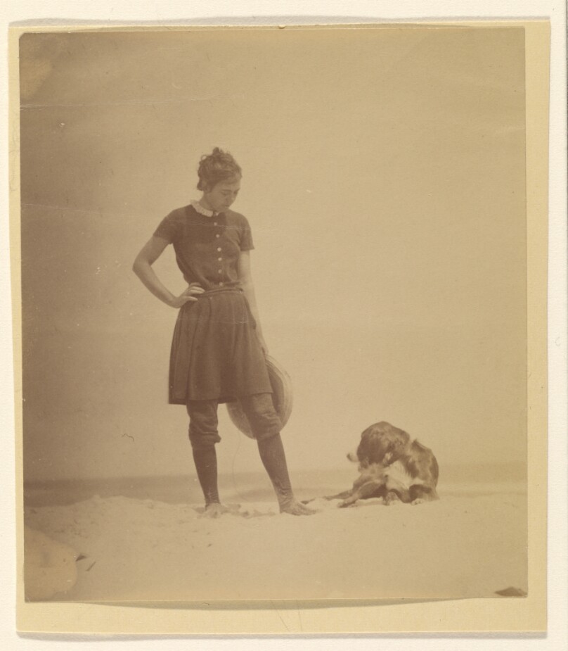 [Margaret Eakins and Harry on the Beach, Manasquan, New Jersey]