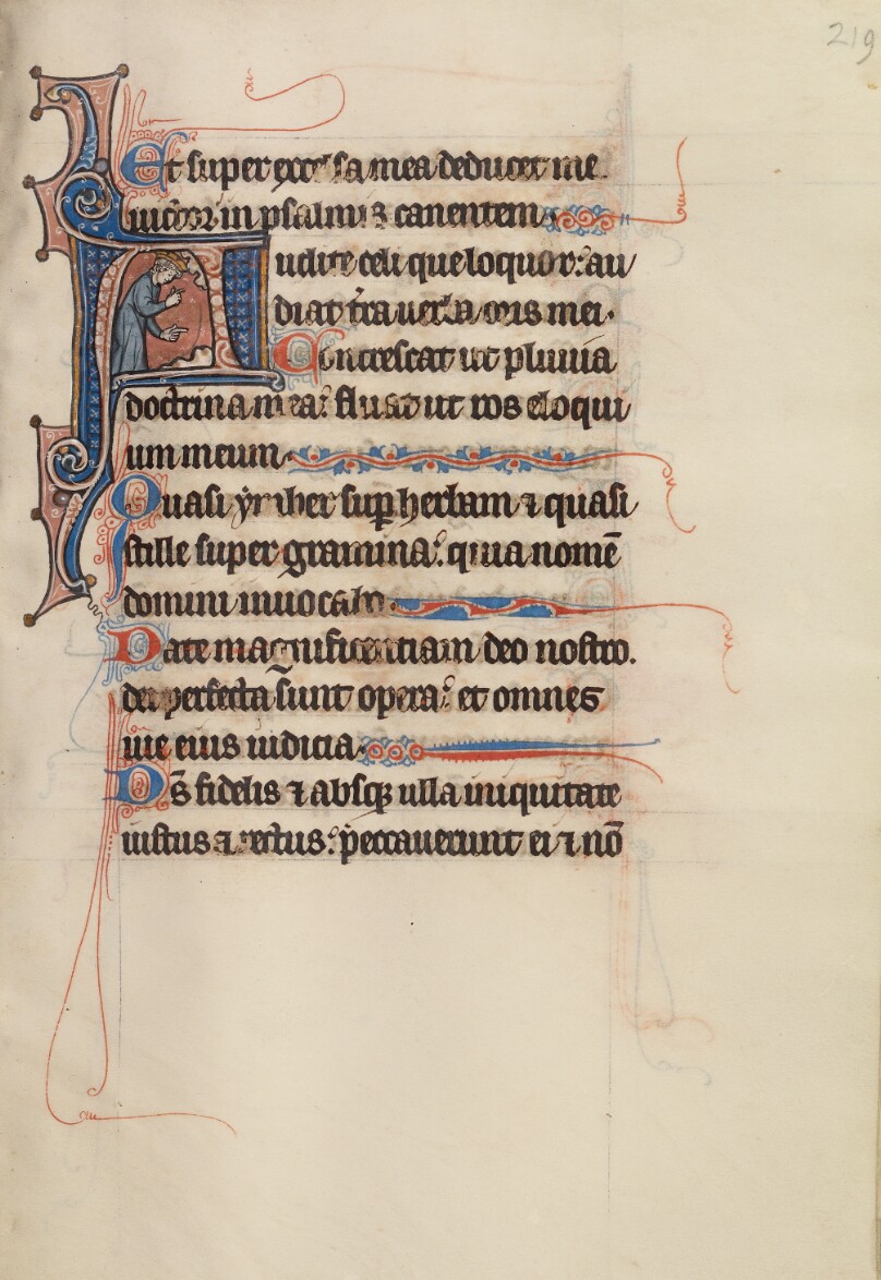 Initial A: A King Pointing to the Heavens and to the Ground