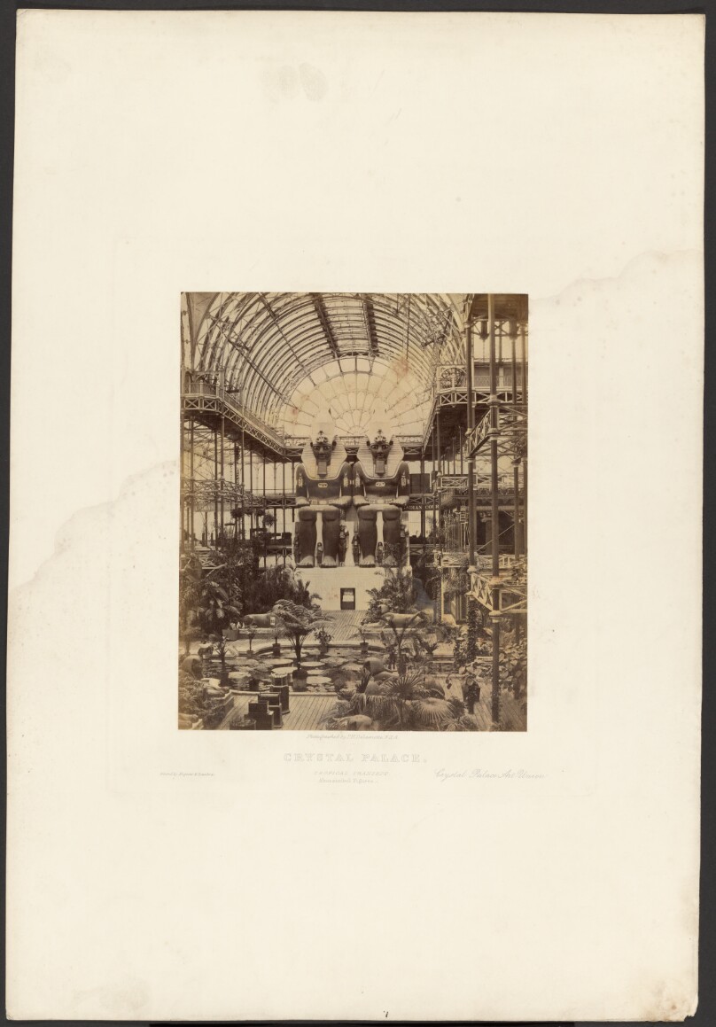 Crystal Palace. Tropical Transept. Aboosimbel Figures.