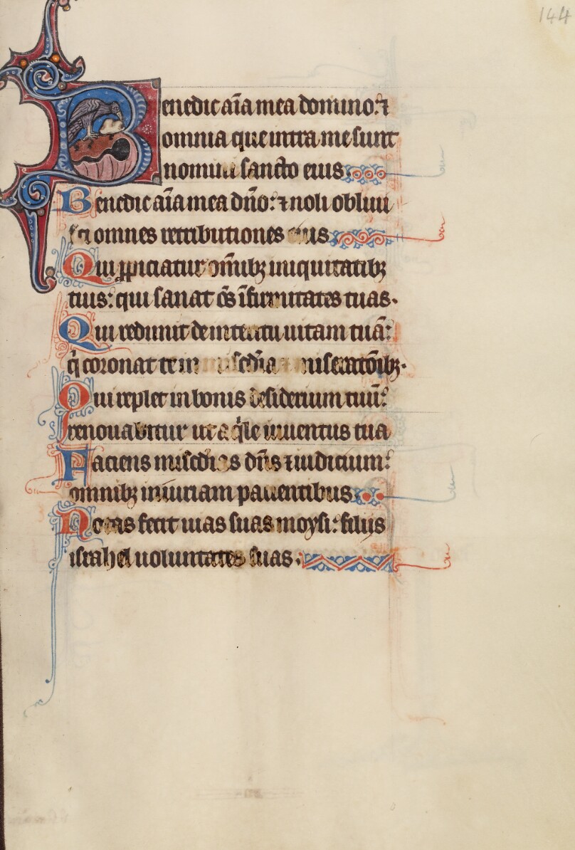 Initial B: An Eagle Pushing a Stone into a Fountain