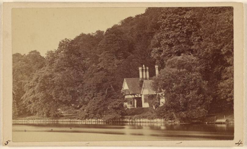 Cliffden Spring. Gamekeeper's Cottage, the spring is to the right-corner of the picture. [Cliveden Spring]